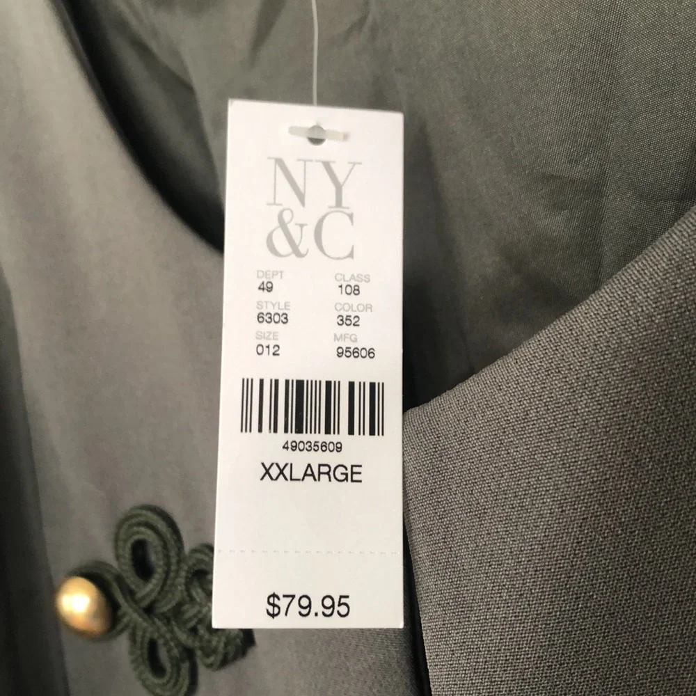 NWT stylish blazer green from NY n Co Soho size XXL - Picture 3 of 7